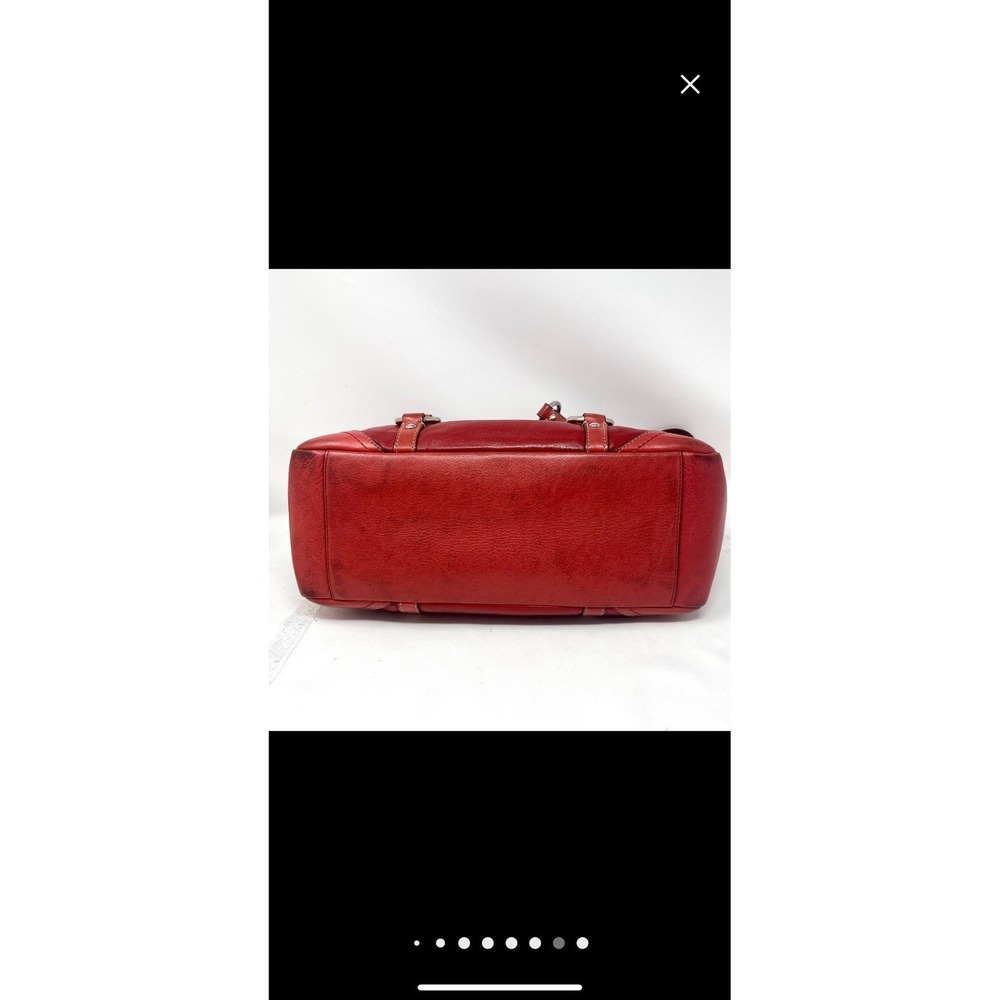 VINTAGE COACH Red Leather Gallery East West Tote Handbag Satchel Purse F12343 - Picture 4 of 11
